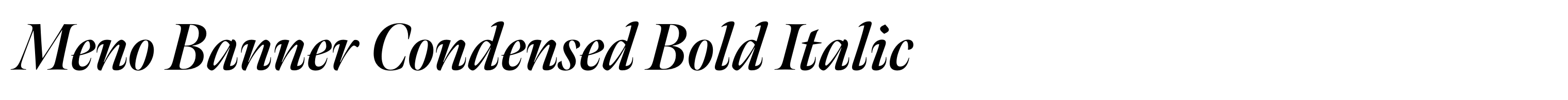 Meno Banner Condensed Bold Italic